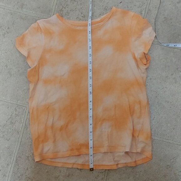 OLD Navy softest tee, orange white tie dye pattern XL 14-16 - Picture 5 of 5